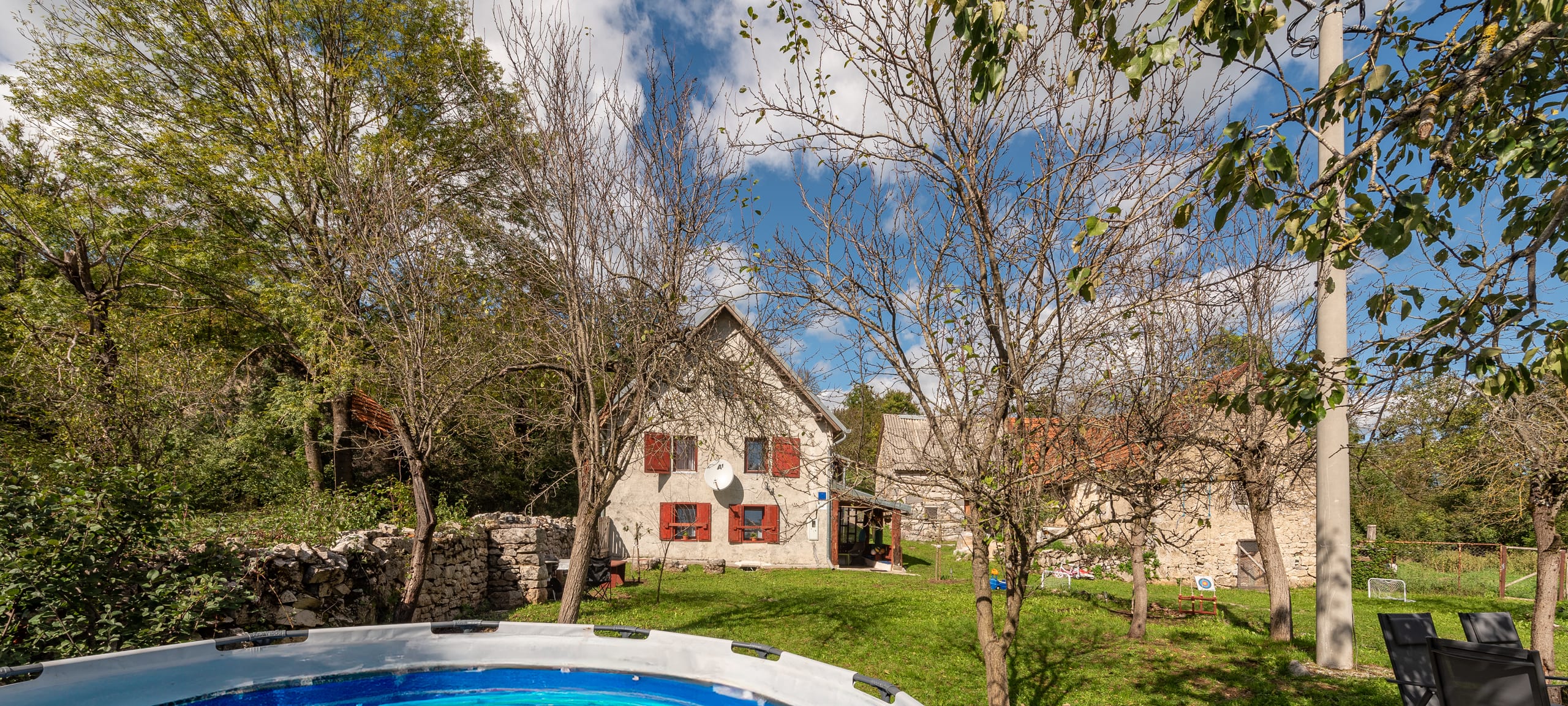 The pool and garden house